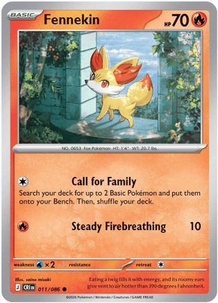 Fennekin 011/086  ME04 Chaos Rising - Common