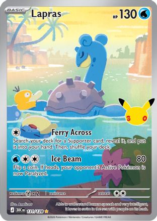 Lapras 131/128/128  - Holofoil ME 30th Celebration - Illustration Rare