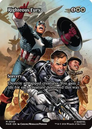 Righteous Fury (Borderless) (MAR-049) - Marvel Universe Eternal-Legal Foil