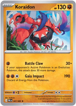 Koraidon 047/084  - Reverse Holofoil ME05 Pitch Black - Rare