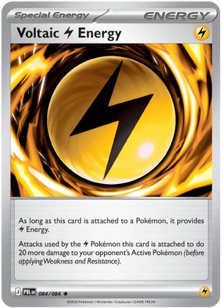 Voltaic Lightning Energy 084/084  - Holofoil ME05 Pitch Black - Rare
