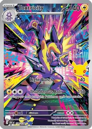 Toxtricity 134/128/128  - Holofoil ME 30th Celebration - Illustration Rare