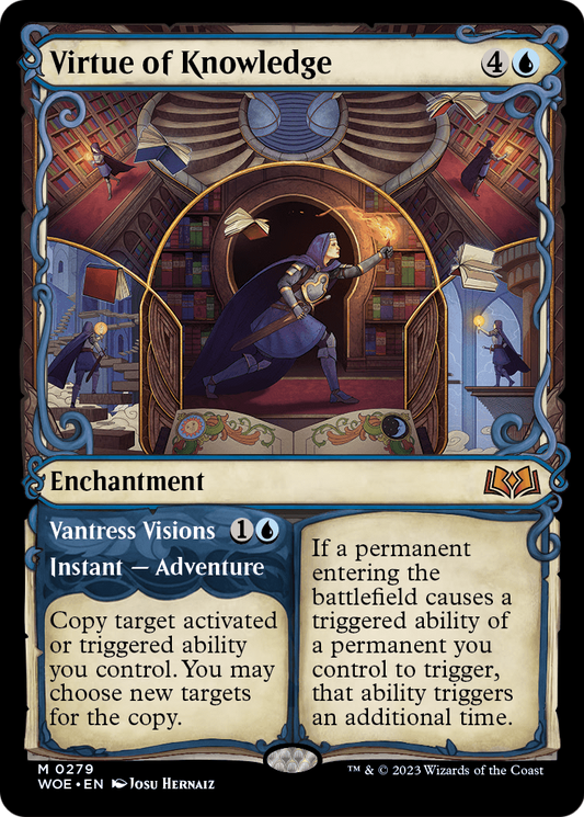 Virtue of Knowledge (Showcase) (WOE-279) - Wilds of Eldraine: (Showcase) Foil