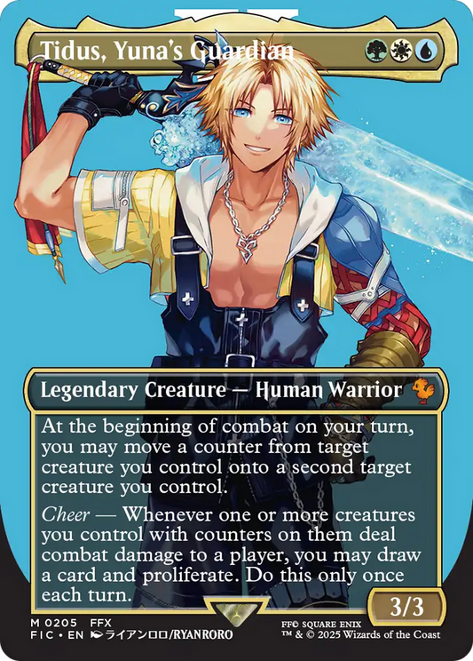 Tidus, Yuna's Guardian (Borderless) (FIC-205) - Commander: FINAL FANTASY Foil