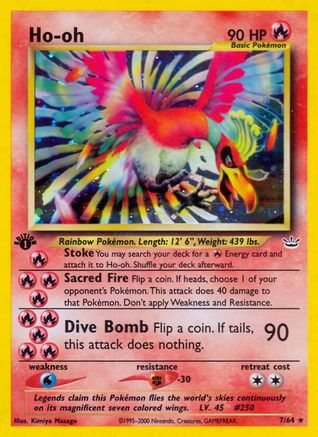 Ho (7) 007  - 1st Edition Holofoil Neo Revelation - Holo Rare