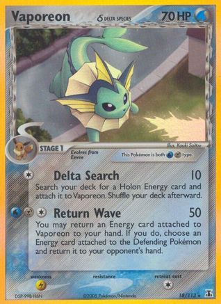 Vaporeon (Delta Species)  - Holofoil Delta Species - Holo Rare