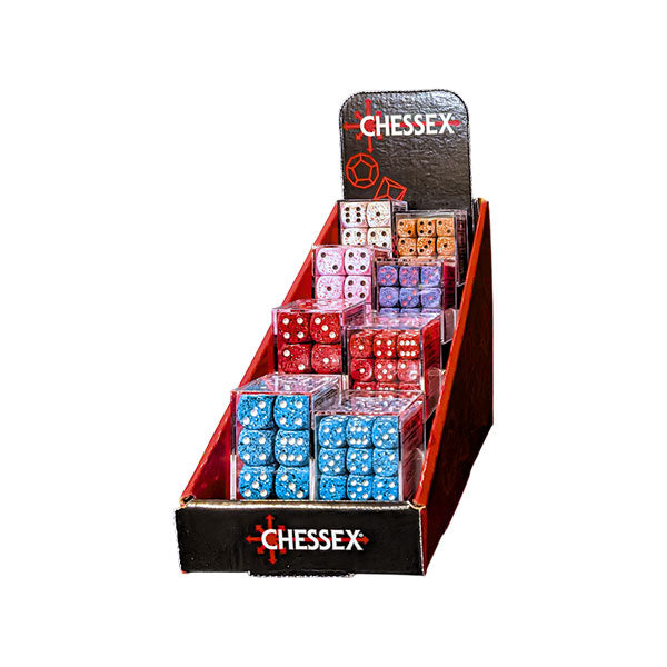 Chessex 12mm and 16mm d6 Dice Block Sampler: Speckled Dice