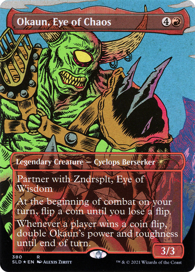 Okaun, Eye of Chaos (SLD-380) - Secret Lair Drop (Borderless) Foil
