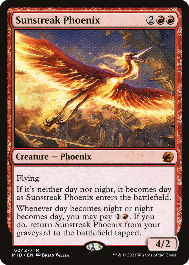 Sunstreak Phoenix (MID-162) - Innistrad: Midnight Hunt Foil