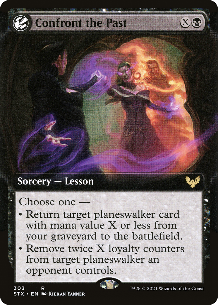 Confront the Past (Extended Art) (STX-303) - Strixhaven: School of Mages: (Extended Art, lesson) Foil