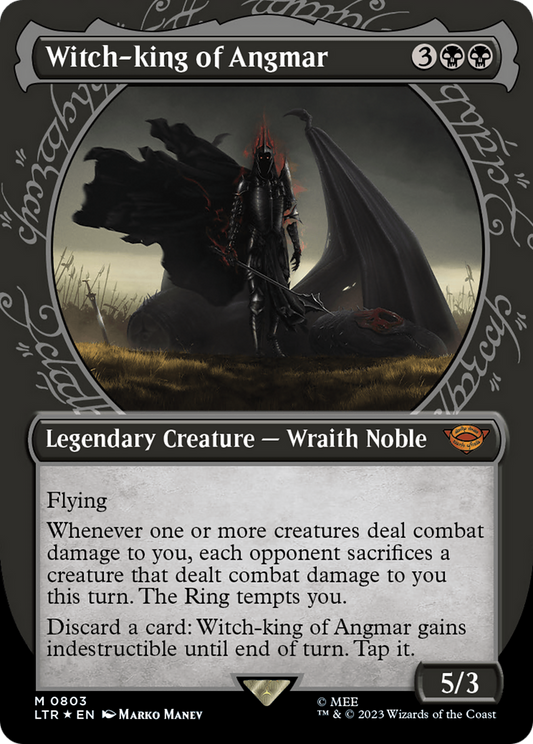 Witch-king of Angmar (Showcase) (Surge Foil) (LTR-803) - The Lord of the Rings: Tales of Middle-earth: (Showcase) (Borderless) Foil