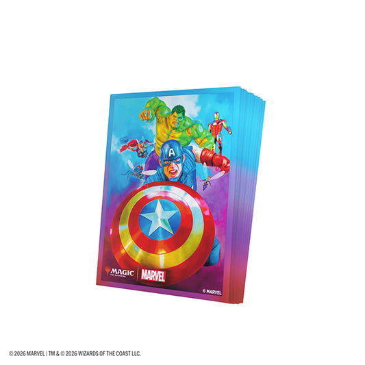 Card Sleeves: MTG Premium Art- Marvel Super Heroes- Captain America, Team Leader (105ct)