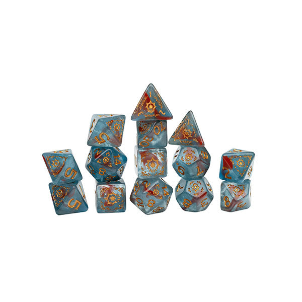 D&D Adventure Dice Set: Cleric- Light Blue/Red