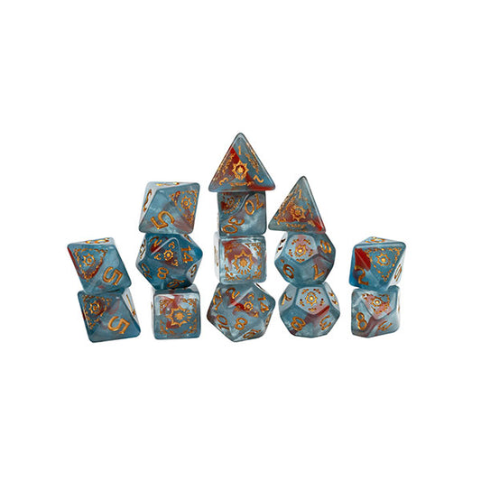 D&D Adventure Dice Set: Cleric- Light Blue/Red