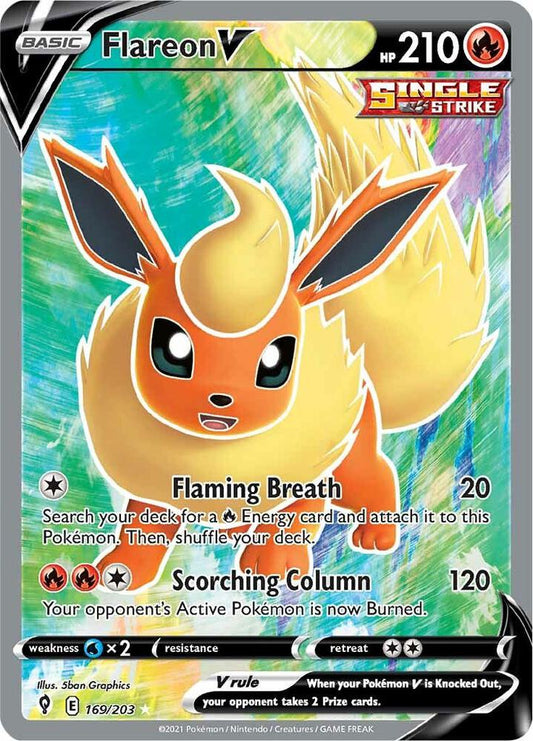 Flareon V (Full Art) - SWSH07: Evolving Skies (SWSH07)