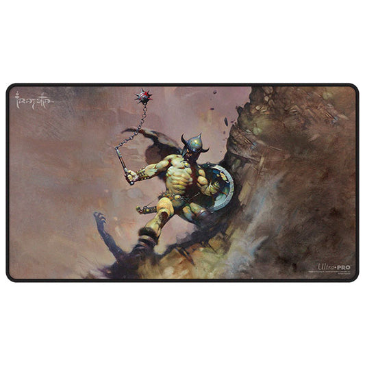 Playmat: Black Stitched- Artist Spotlight Frank Frazetta- Warrior with Ball and Chain