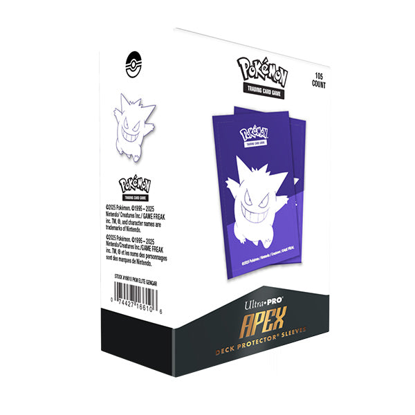 Elite Gengar 105ct Apex Deck Protector Sleeves for Pokémon.