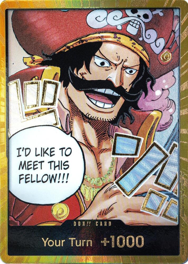 DON!! Card (Gol.D.Roger) (Gold) - Carrying On His Will (OP13)