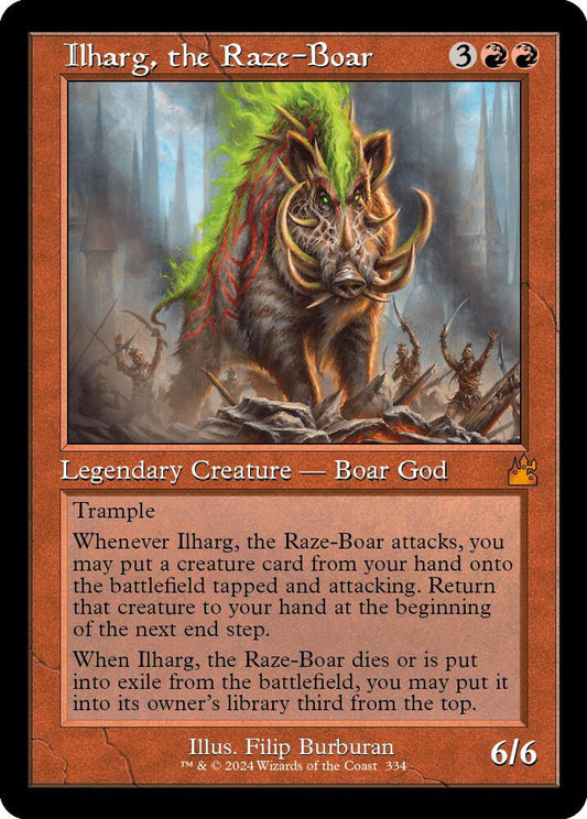 Ilharg, the Raze-Boar (Retro Frame) - Ravnica Remastered (RVR)