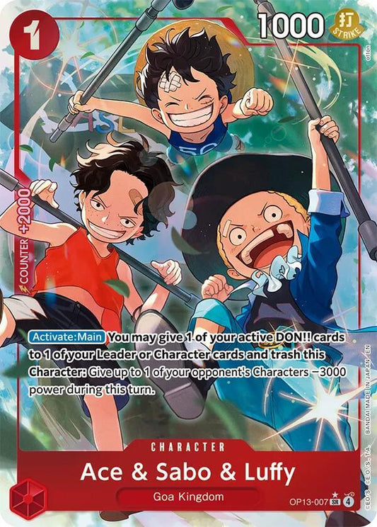 Ace & Sabo & Luffy (Alternate Art) - Carrying On His Will (OP13)