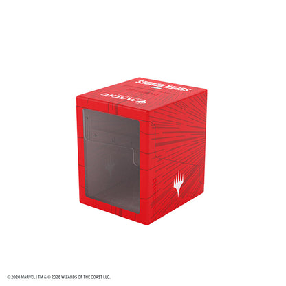 Deckbox: MTG Bastion 100+ XL- Marvel Super Heroes- Comic Burst Red