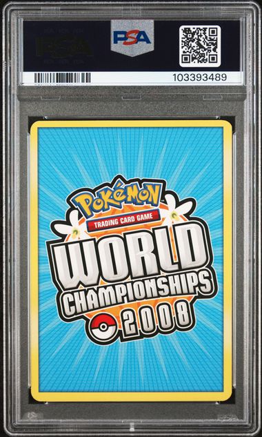 2008 POKEMON WORLD CHAMPIONSHIPS PROMO #101 MEW-GOLD STAR WORLD CHAMPS-EMPOTECH PSA 7
