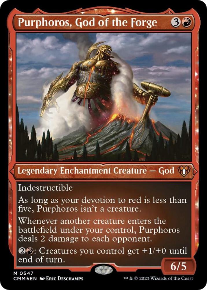 Purphoros, God of the Forge (Foil Etched) - Commander Masters (CMM)