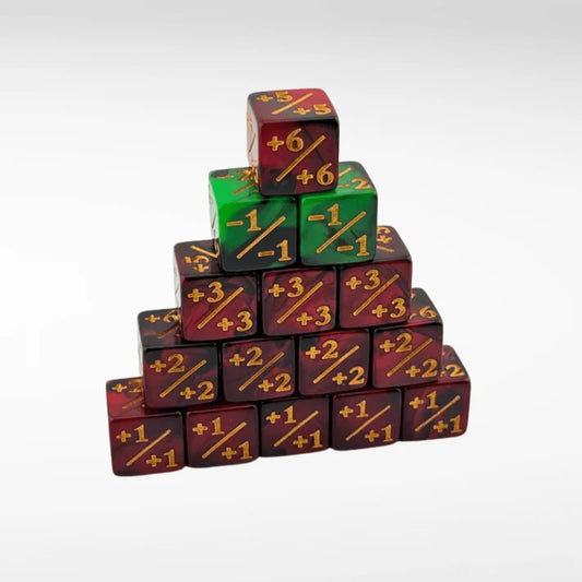 MTG Plus 1 Counter +1/+1 Dice - 15 Pack 12mm