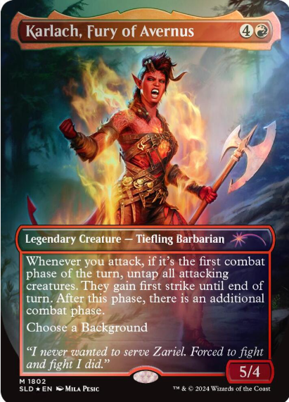 Karlach, Fury of Avernus (Rainbow Foil) - Secret Lair Drop Series (SLD)