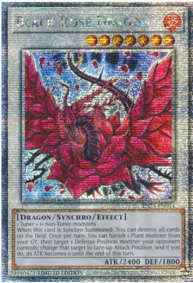 Black Rose Dragon (Quarter Century Secret Rare) - 25th Anniversary Tin: Dueling Heroes (TN23)(Sealed)
