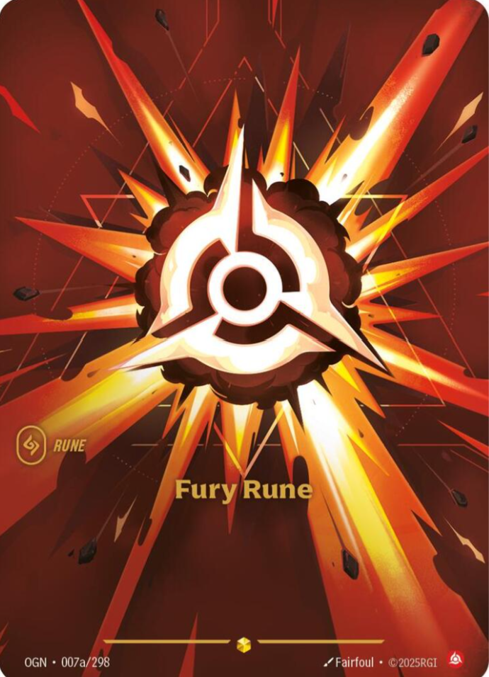Riftbound: Fury Rune (Alternate Art) - Origins (OGN)