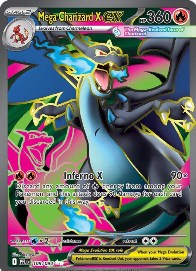 Mega Charizard X ex - 109/094 - ME02: Phantasmal Flames (PFL)
