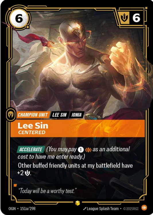Lee Sin - Centered (Alternate Art) - Origins (OGN)