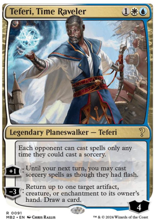 Teferi, Time Raveler (White Border) - Mystery Booster 2 (MB2)