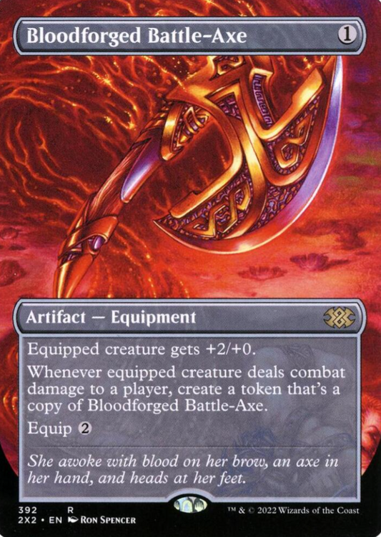 Bloodforged Battle-Axe (Borderless) - Double Masters 2022 (2X2)