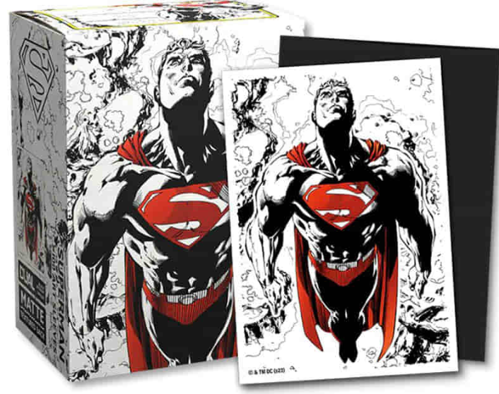 DRAGON SHIELD SLEEVES: MATTE DUAL ART: SUPERMAN CORE (RED-WHITE) (100CT)