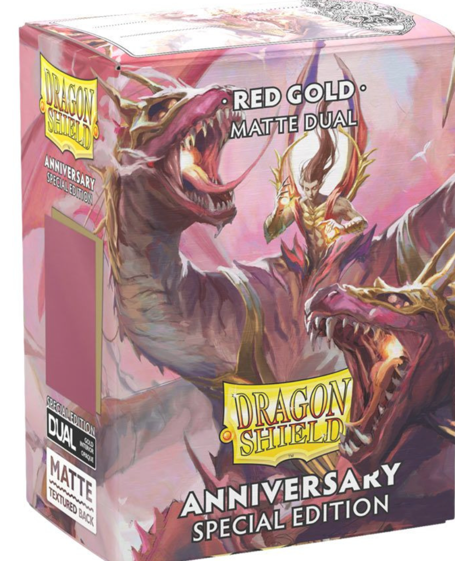 Dragon Shield: Dual Matte: Pomegranate & Gold (100)