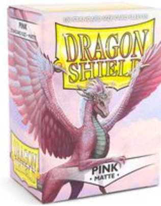 DRAGON SHIELD SLEEVES: MATTE PINK (BOX OF 100)