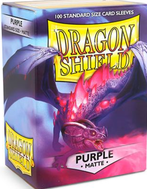 DRAGON SHIELD SLEEVES: MATTE PURPLE (BOX OF 100)