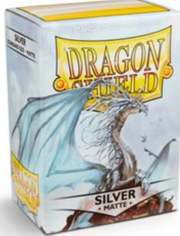 DRAGON SHIELD SLEEVES: MATTE SILVER (BOX OF 100)