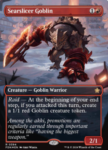 Searslicer Goblin (Borderless) (Mana Foil) - Foundations (FDN)