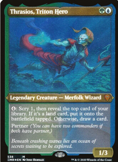 Thrasios, Triton Hero (Foil Etched) - Commander Legends (CMR)