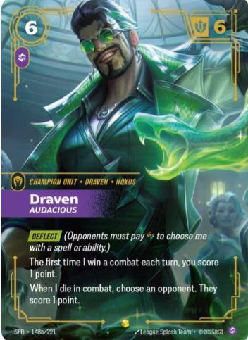 Draven - Audacious (Alternate Art) - Spiritforged (SFD)