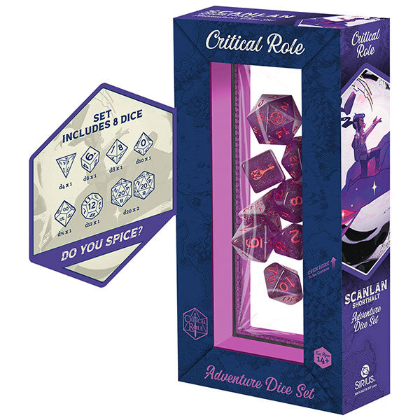 7-Die Set Vox Machina Adventure Dice: Scanlan Shorthalt