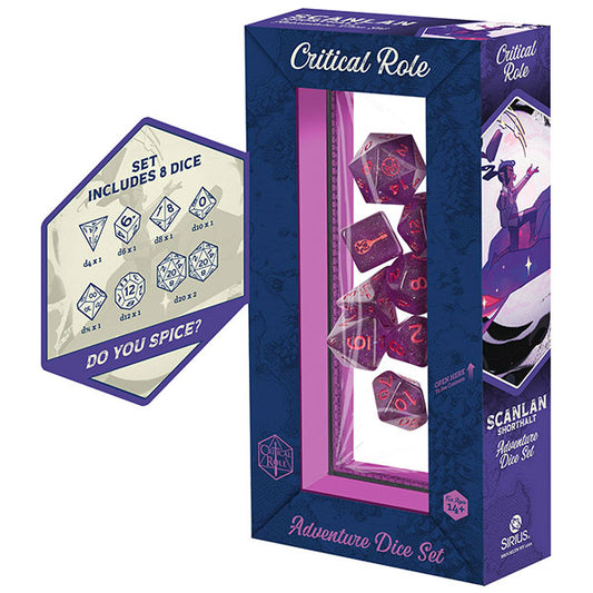 7-Die Set Vox Machina Adventure Dice: Scanlan Shorthalt