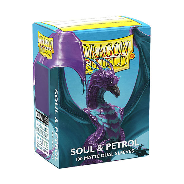 Dragon Shield Sleeves: Standard DUAL- Matte Soul & Petrol (100 ct.)