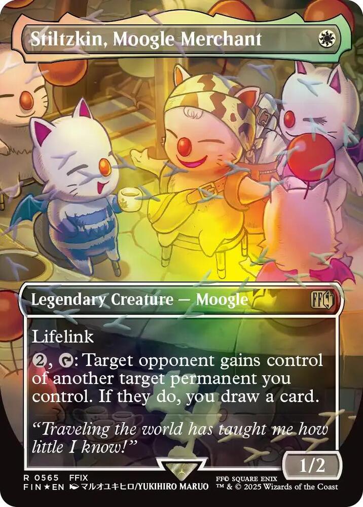 Stiltzkin, Moogle Merchant (Borderless) (Chocobo Track Foil) - FINAL FANTASY (FIN)