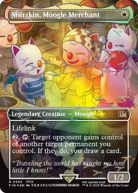 Stiltzkin, Moogle Merchant (Borderless) (Chocobo Track Foil) - FINAL FANTASY (FIN)
