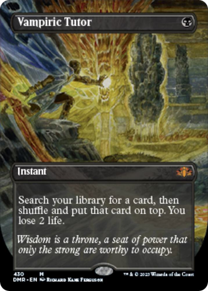 Vampiric Tutor (Borderless) - Dominaria Remastered (DMR)