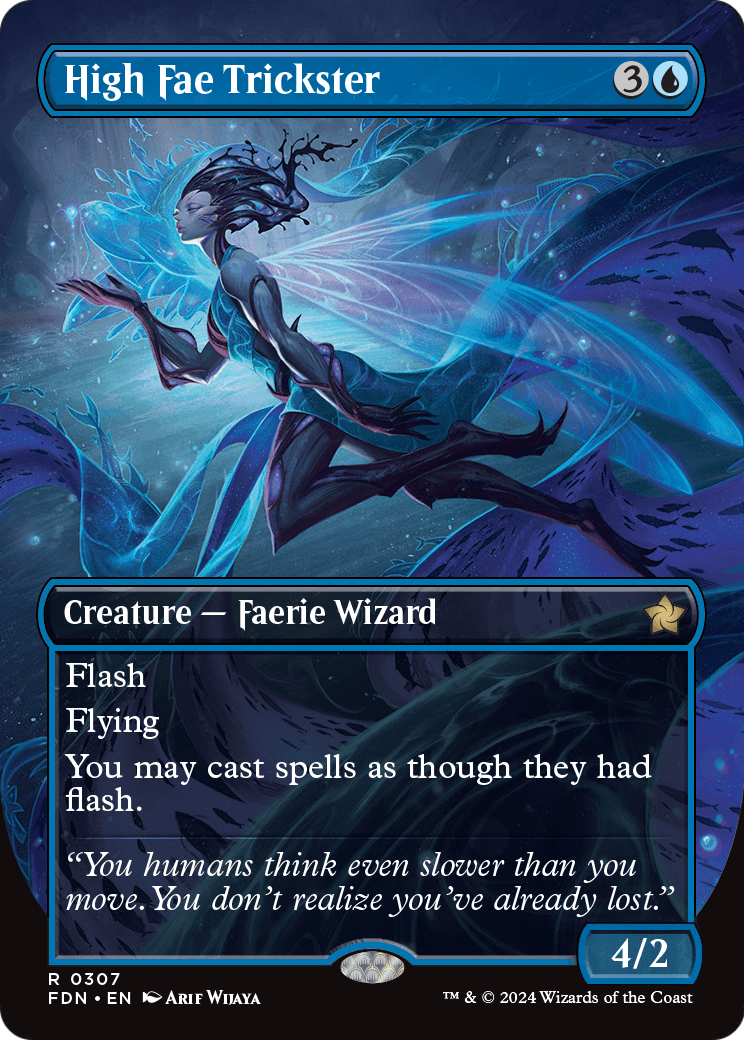 High Fae Trickster (Borderless) (FDN-307) - Foundations Foil